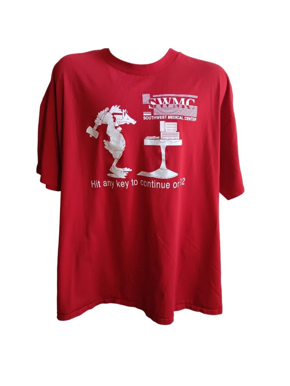 Vintage T-Shirt XL Southwest Medical Center Key User 1997 Red Graphic